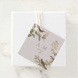 Aves e folhas, etiquetas românticas de favorecimen