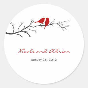 Aves Silhouettes Favorecem Adesivos ou Envelopes S