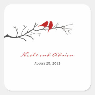 Aves Silhouettes Favorecem Adesivos ou Envelopes S