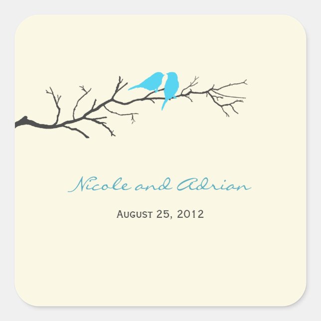 Aves Silhouettes Favorecem Adesivos ou selos de en (Frente)