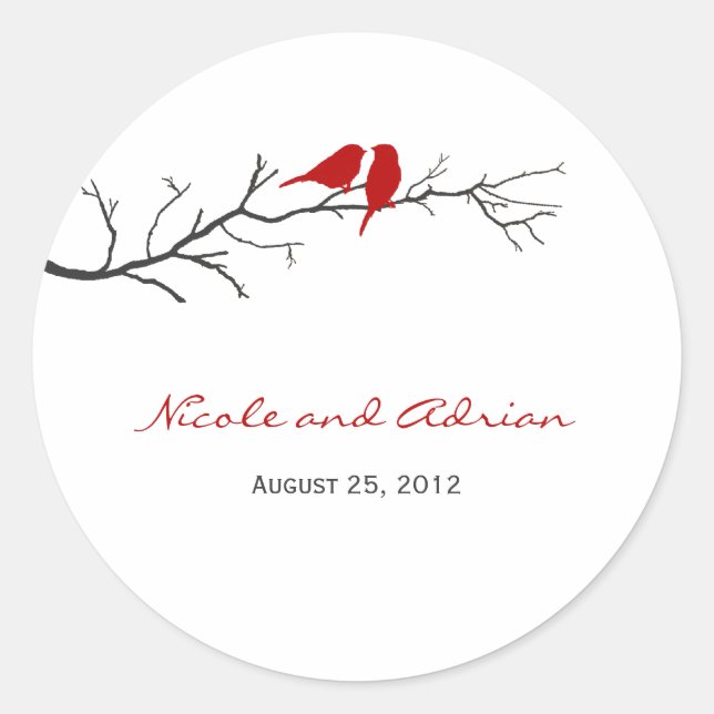 Aves Silhouettes Favorecem Adesivos ou selos de en (Frente)