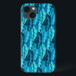 Aves Tropicais<br><div class="desc">Aves | Padrão inspirado pelas aves tropicais. A mão de textura de penas desenhada em legal cores azuis com linhas,  listras e abstrato. © e ® Bigstock® - Todos os direitos reservados.</div>