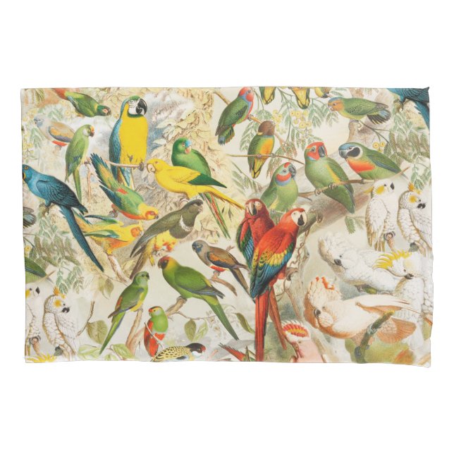 Aves Tropicais Elegantes Vintage (Frente-Esquerda)