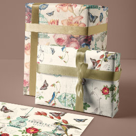 Aves Vintage, Borboletas e Aves