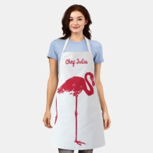 Aves Vintage, Flamingo Rosa com Uma Perna Subida