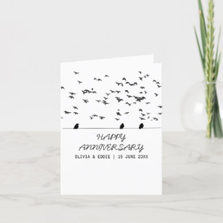 aves voadoras Cartões de aniversário dobrados