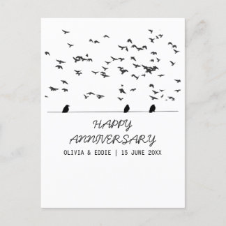 aves voadoras Cartões de aniversário dobrados