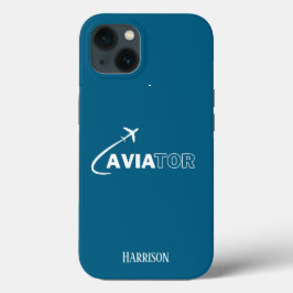 Aviador e avião,Minimalista,Iniciais Monogramas