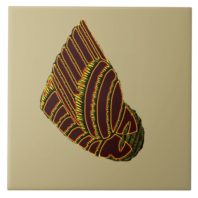 AVIAN ART DECO no azulejo AMARELO (Frente)