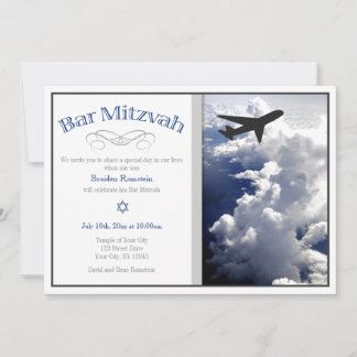 Avião Acima das Nuvens Bar Mitzvah Convites