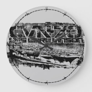 Avião Carl Vinson - Relógio de Parede Acrírica