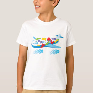 "Avião" Crianças, Roupa de T-Shirt Americano