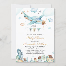 Avião é um convite para Chás de fraldas