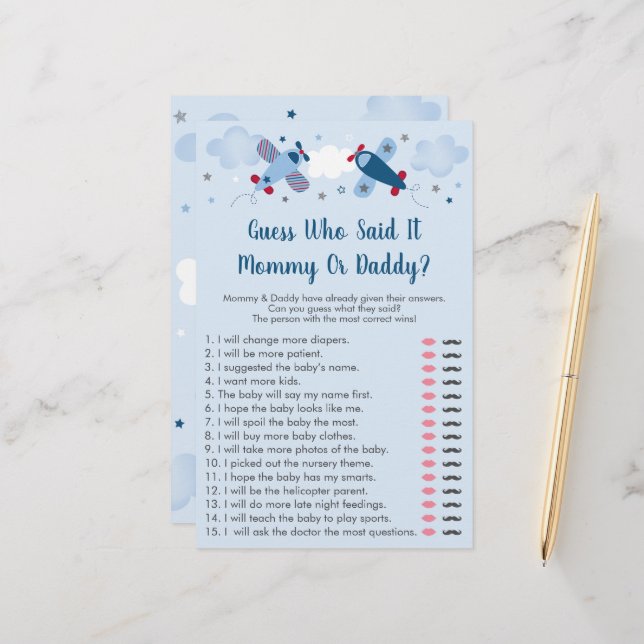 Avião Stars Nuvens Adivinham Quem Disse Jogo De Be (Frente/Verso In Situ)