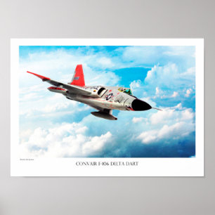 Aviation Art Poster "Convair F-106 Delta Dart"
