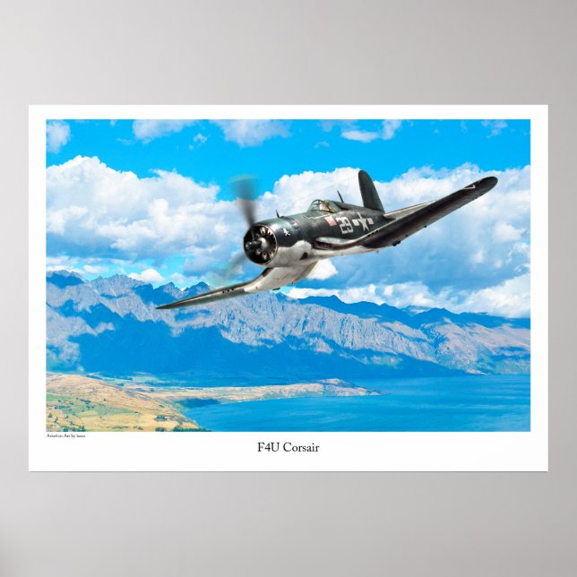 Aviation Art Poster "F4U Corsair" (Frente)