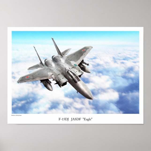 Aviation Art Poster "F-15DJ JASDF  Eagle" (Frente)