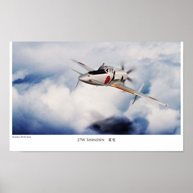Aviation Art Poster "J7W Shinden" (Frente)