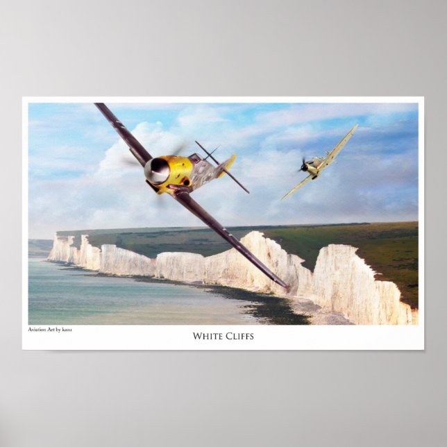 Aviation Art Poster "Messerschmitt Bf 109" (Frente)