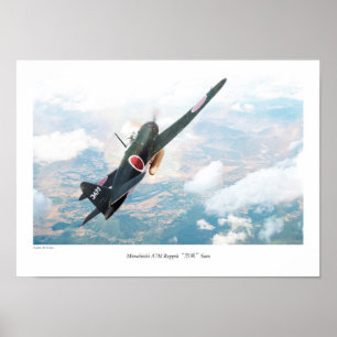 Aviation Art Poster "Mitsubishi A7M Reppu"