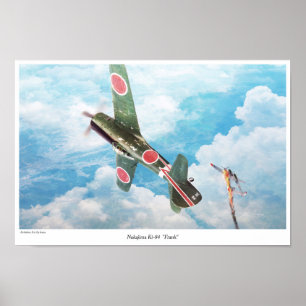 Aviation Art Poster " ‪ Nakajima Ki-84"Frank"