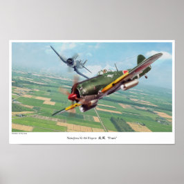 Aviation Art Poster " Nakajima Ki-84"Frank"