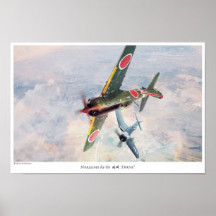 Aviation Art Poster " ‪ Nakajima Ki-84"Frank"