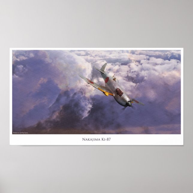 Aviation Art Poster "Nakajima Ki-87" (Frente)