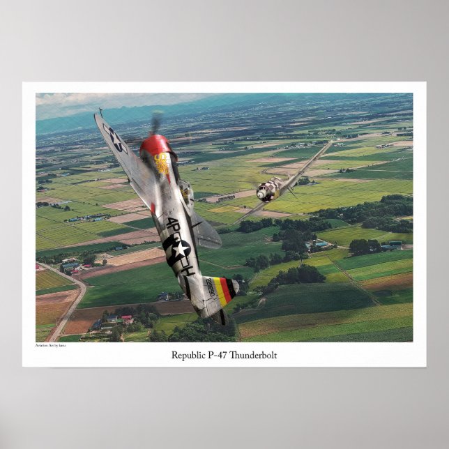 Aviation Art Poster "P-47 Thunderbolt" (Frente)