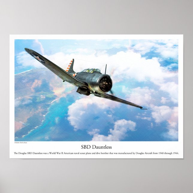 Aviation Art Poster "SBD Dauntless" (Frente)