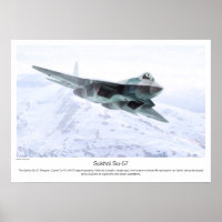 Aviation Art Poster "Su-57"
