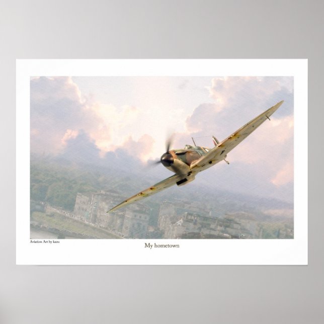 Aviation Art Poster "Supermarine Spitfire" (Frente)
