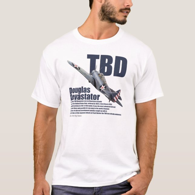 Aviation Art T-shirt “Douglas TBD Devastator" (Frente)