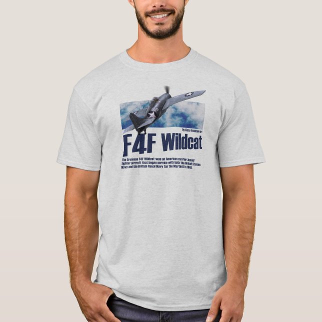 Aviation Art T-shirt “F4F Wildcat" (Frente)
