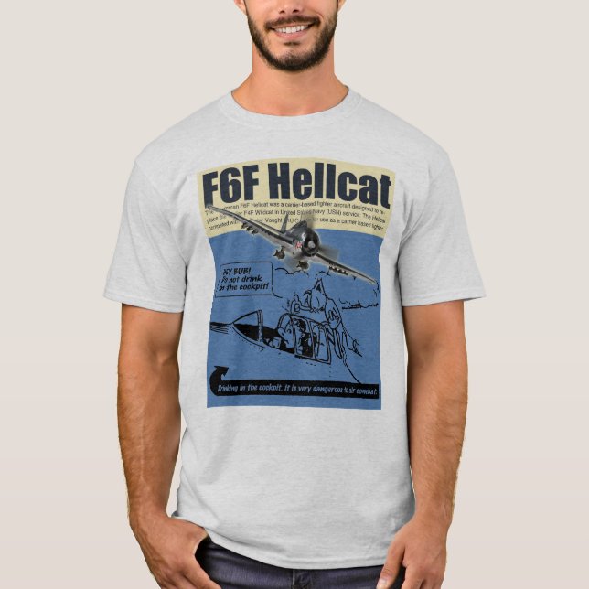 Aviation Art T-shirt “F6F Hellcat" (Frente)