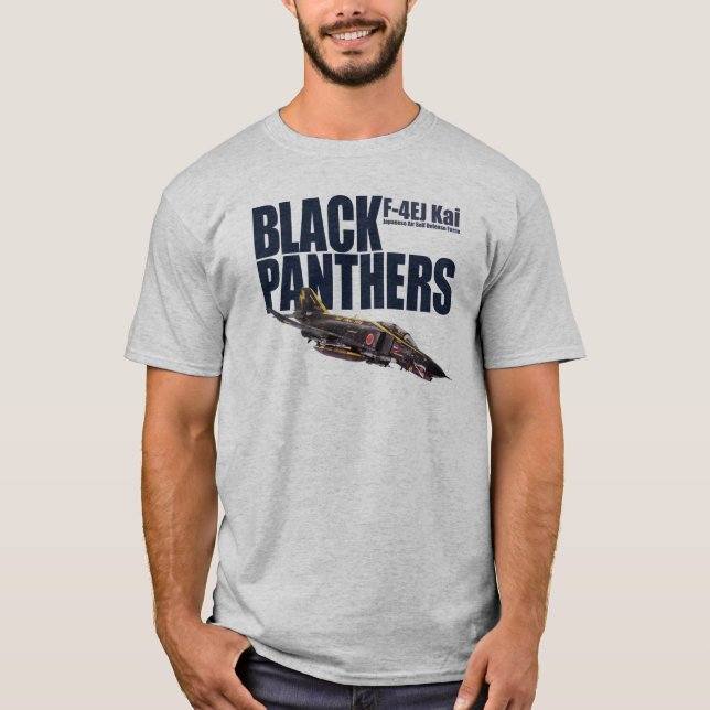 Aviation Art T-shirt “F-4EJ Kai JASDF BLACK PANTH" (Frente)