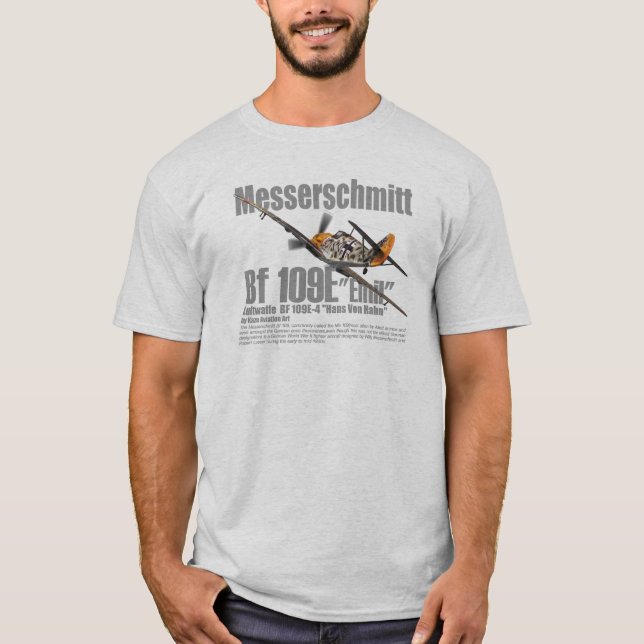 Aviation Art T-shirt "Messerschmitt Bf 109" (Frente)