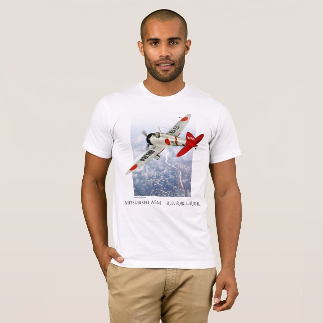 Aviation Art T-shirt “Mitsubishi A5M Claude" (Frente Completa)