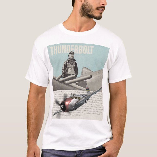 Aviation Art T-shirt "P-47 Thunderbolt " (Frente)