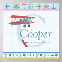 Aviator Vintage Aviator Nome Personalizado Poster