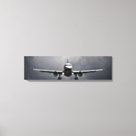 Aviões Em Voo Com Canvas Panorâmica De Nuvens