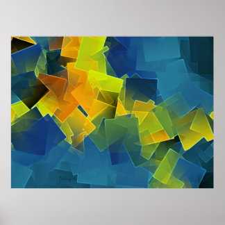 Aviões motorizados - impressão de abstrato de arte