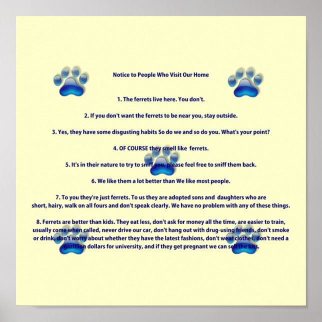 Avise Às Pessoas Que Visitam Nossa Poster De Ferre (Frente)