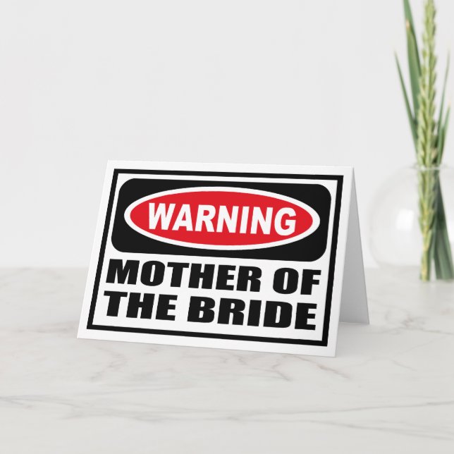 AVISO À MÃE DO Cartão de Saudação BRIDE (Frente)