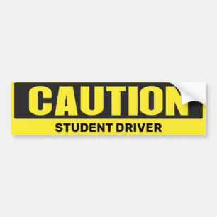 AVISO Adesivo de Para-choque para Motorista Estuda