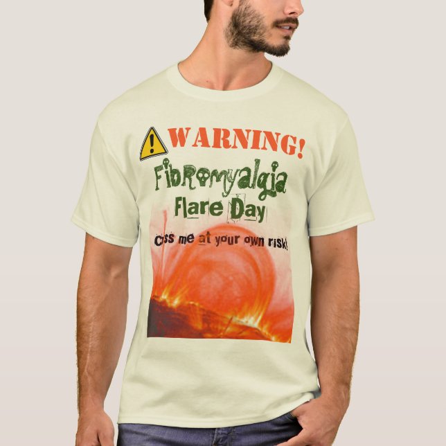 Aviso! Alargamento da fibromialgia! T-shirt mais (Frente)