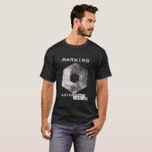 AVISO: ASTRÓNOMO DENTRO do t-shirt preto