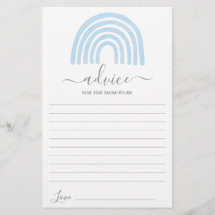 Aviso Azul do Arco-Íris para o Cartão da Mãe