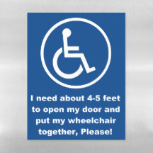 Aviso da porta do carro de handicap