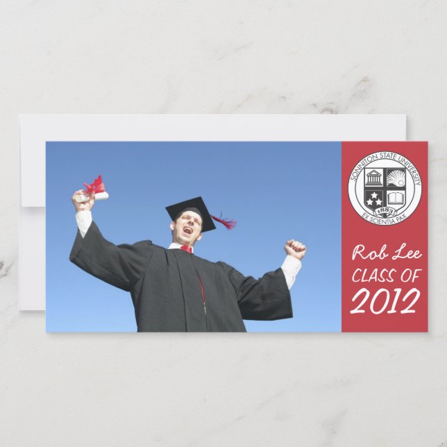 Aviso de Cartão com fotos de Graduação (Frente)